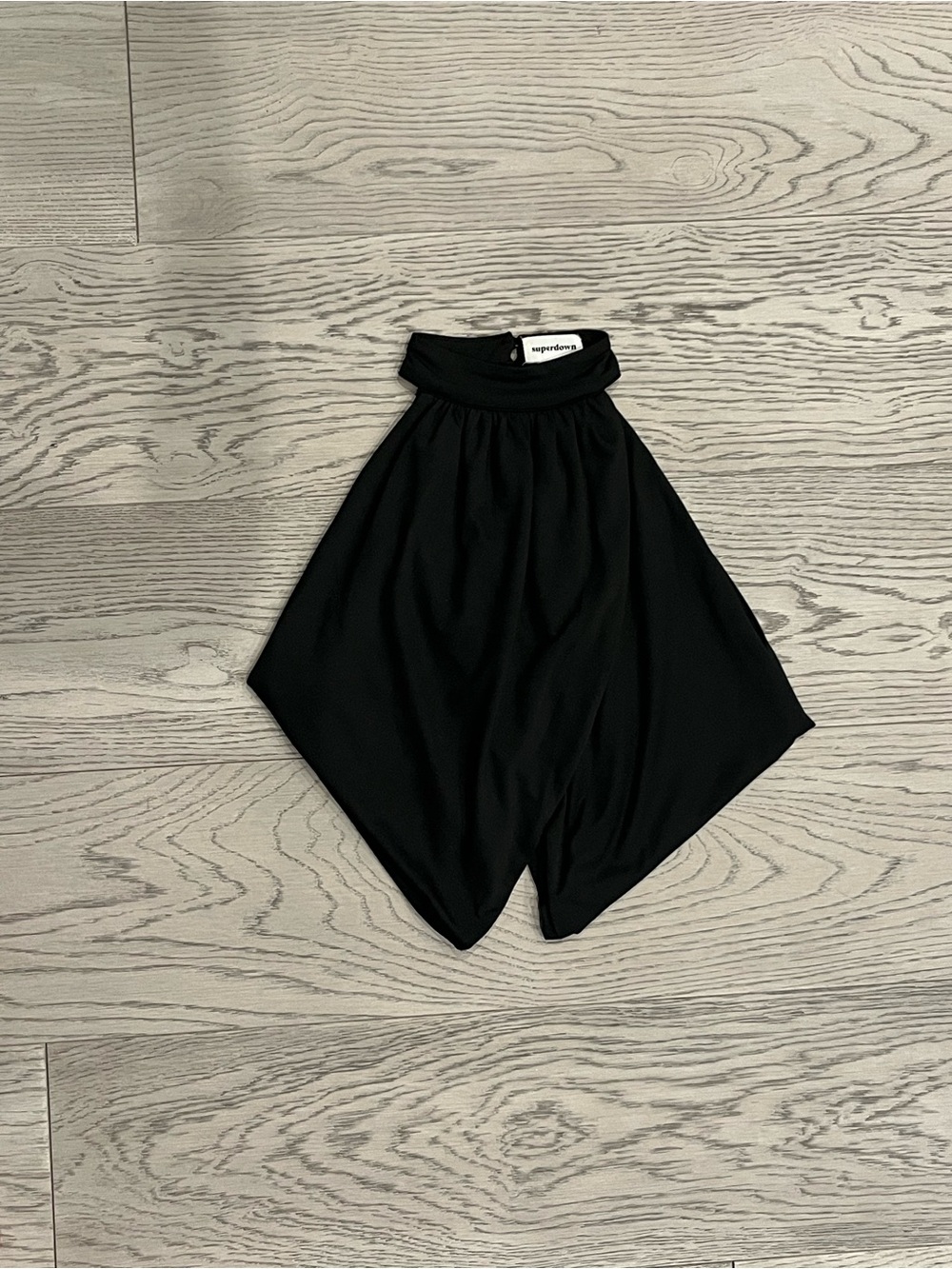 Super down Black Halter split top